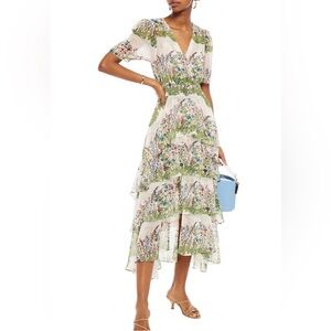 Maje Raffle Floral Print Maxi Dress